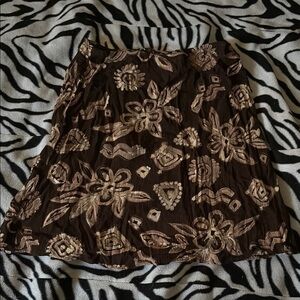 Vintage brown floral skirt🐻🍂